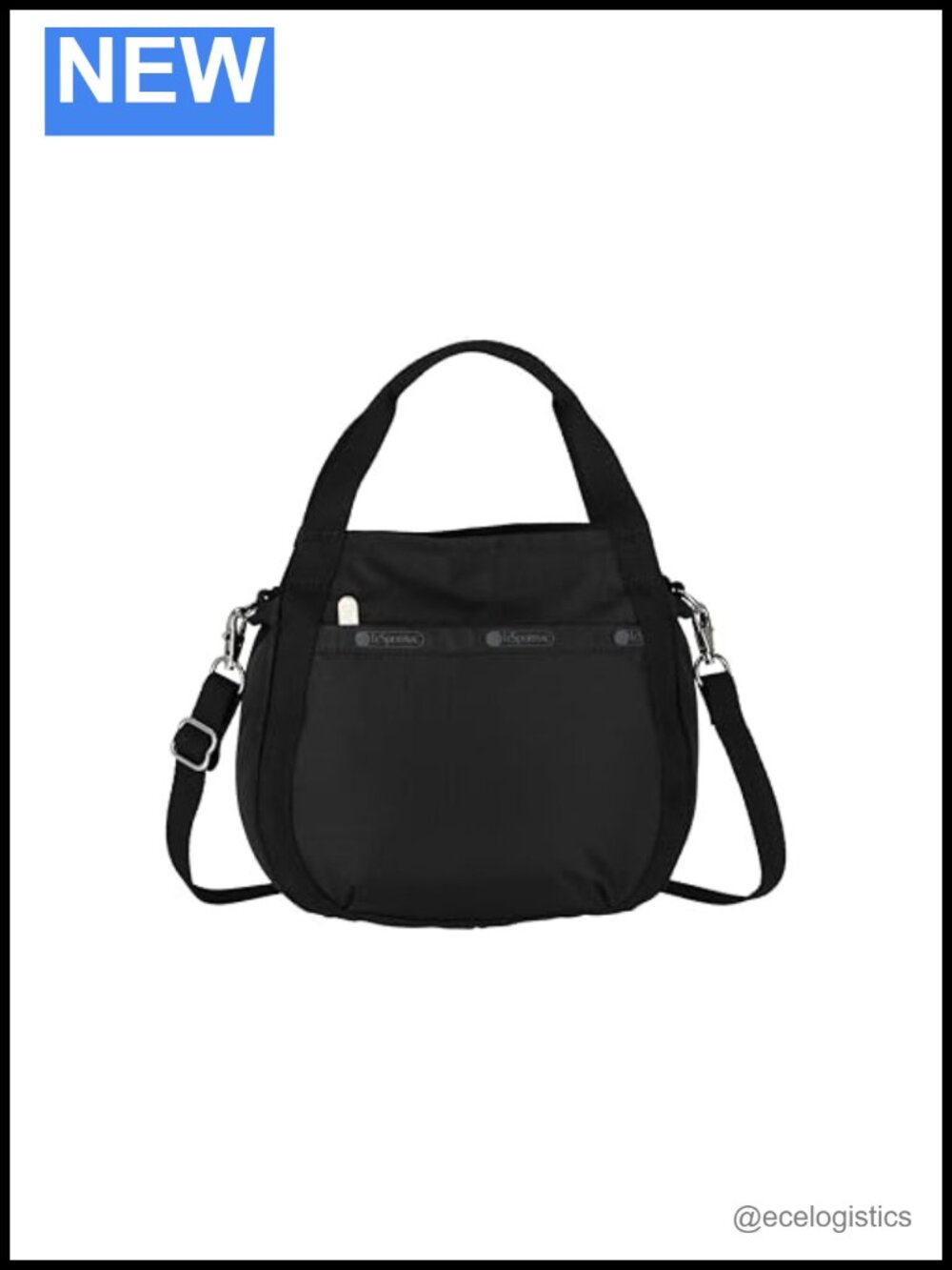 Recycled Ripstop Nylon Crossbody Bag with Adjustable Strap